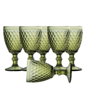 Jogo Taças Bico Abacaxi 260 Ml 6un Verde