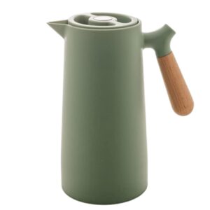 Garrafa Termica Nordica Verde com Ampola e Cabo Madeira 1lt. Wolff