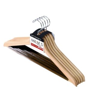 Cabides Madeira para Terno 5un Hudson