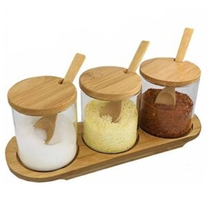 Jogo Potes Vidro com Tampa Suporte Ecokitchen 4un MimoStyle