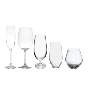 Jogo Taças Copos Cristal Ecológico Gastro 30un com Titânio Bohemia