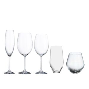 Jogo Taças e Copos Cristal Ecol Gastro 30un Bohemia Titanium