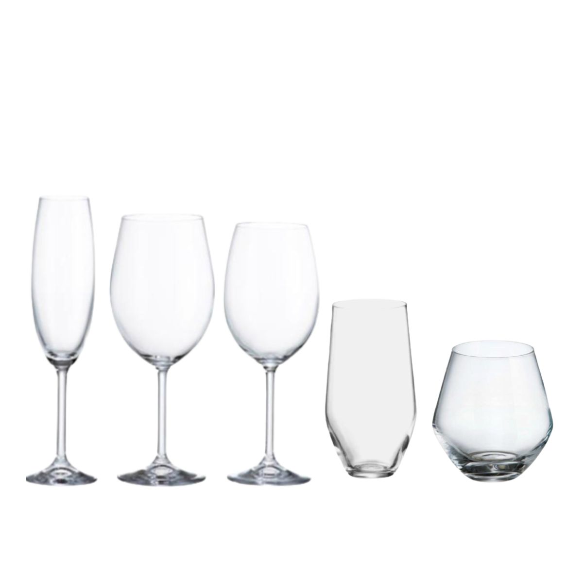 Jogo Taças e Copos Cristal Ecol Gastro 30un Bohemia Titanium