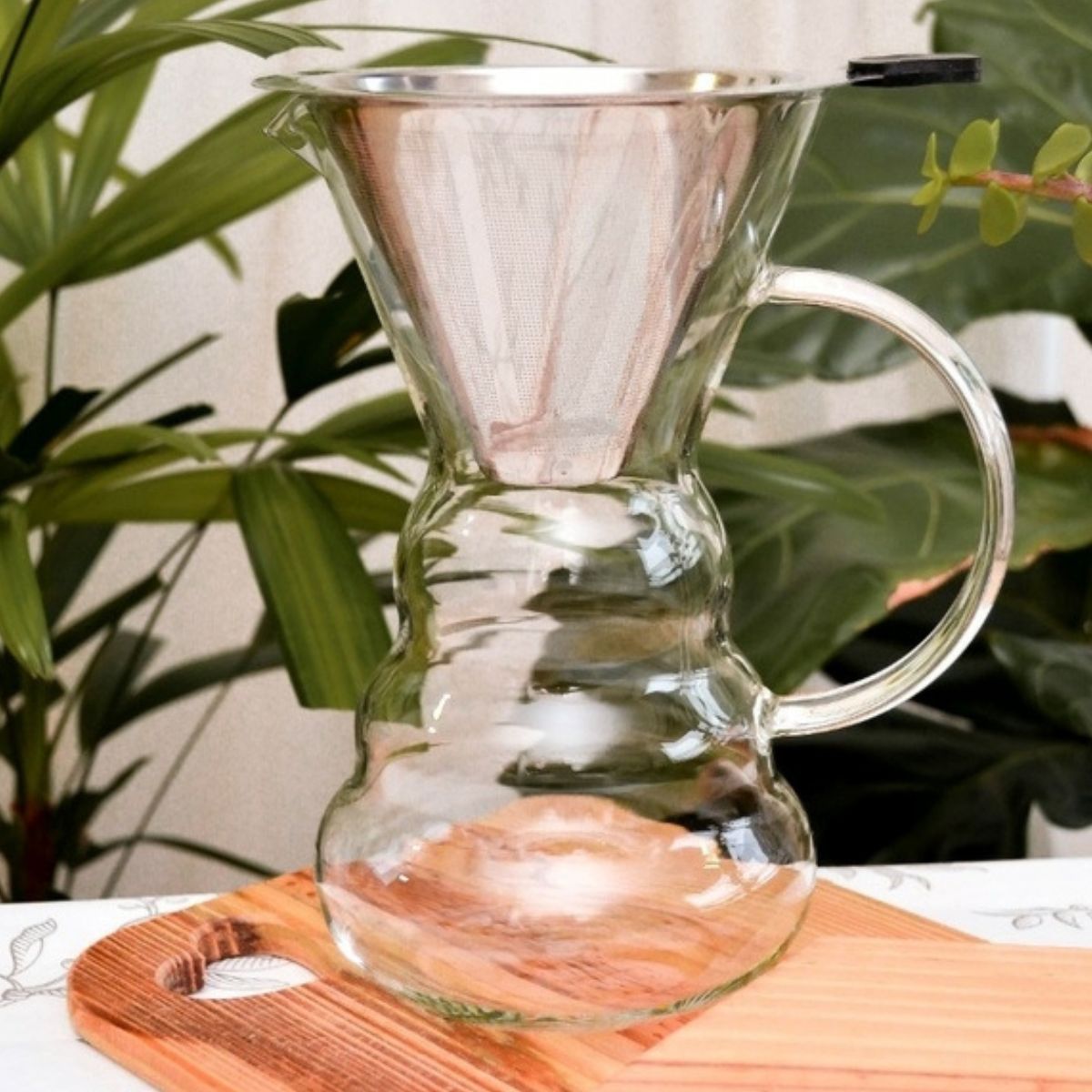Cafeteira Vidro Resistente à Calor com Filtro em Inox 500ml Lyor - Image 2