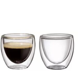 Copo Vidro Duplo Formato Coração  250ml 2un Mimo Style