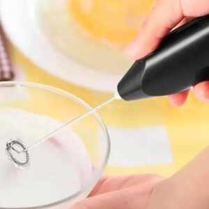 Mini Mixer Elétrico de Inox e Plástico Preto para Bebidas Lyor