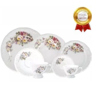 Aparelho de jantar Chá Eterna 42pç Porcelana Schmidt