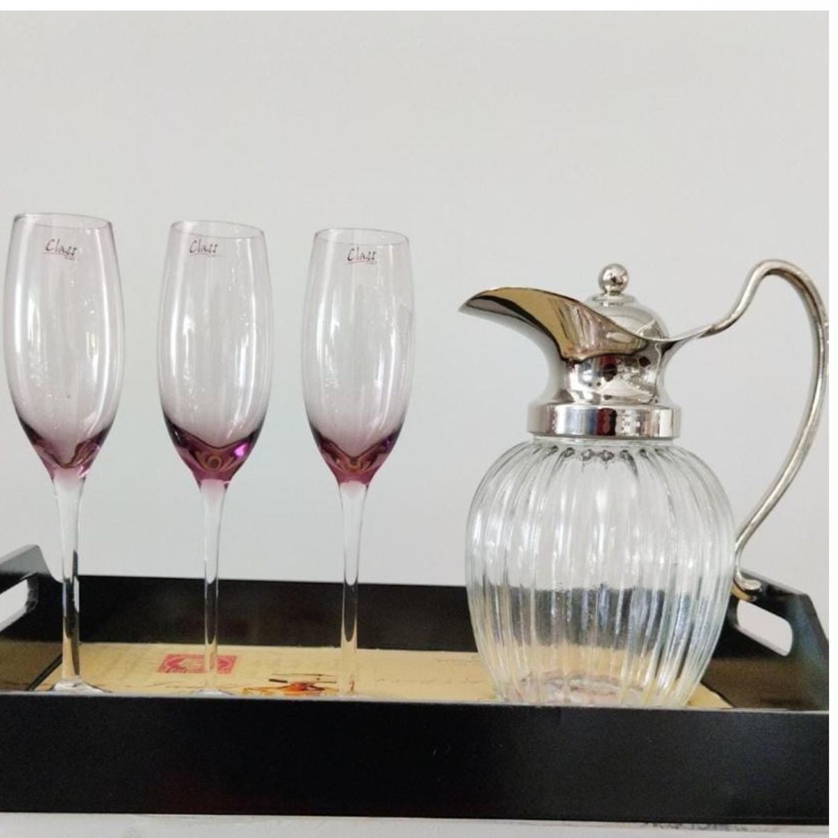 Jogo de Taças para Champanhe Vidro Lilás Rosé 200ml Class Home - Image 4