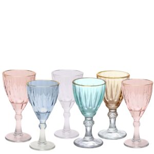 Jogo Taça para Licor Dominic Borda Dourada Colorida 55ml 6pc Hauscraft