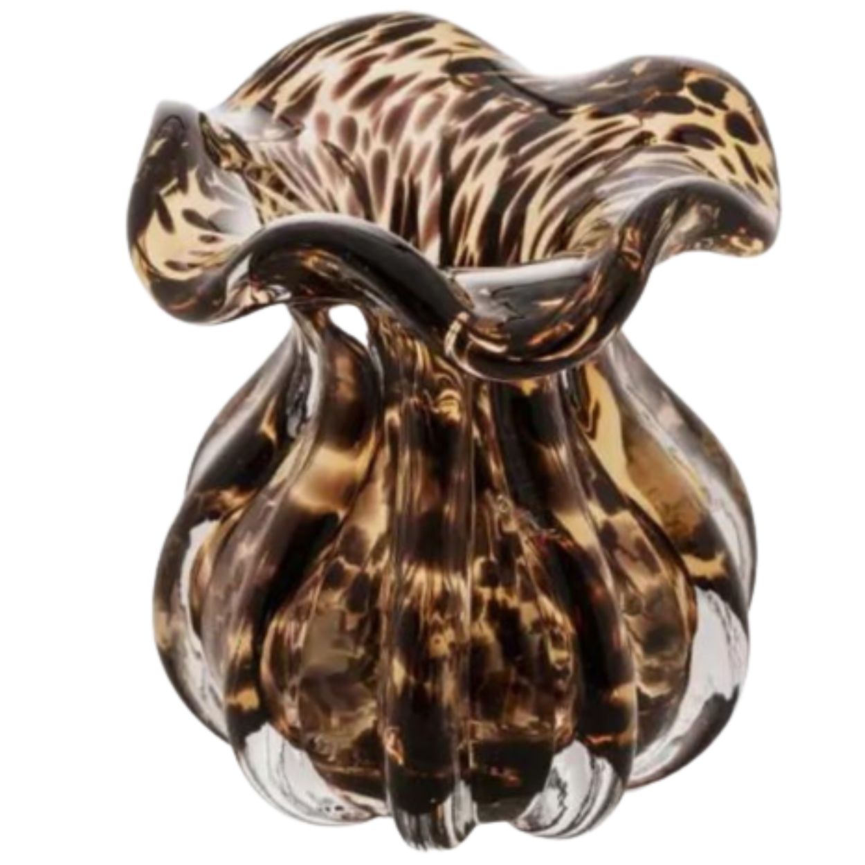 Vaso de Vidro Italy Marron e Preto 11x13cm Lyor - Image 2