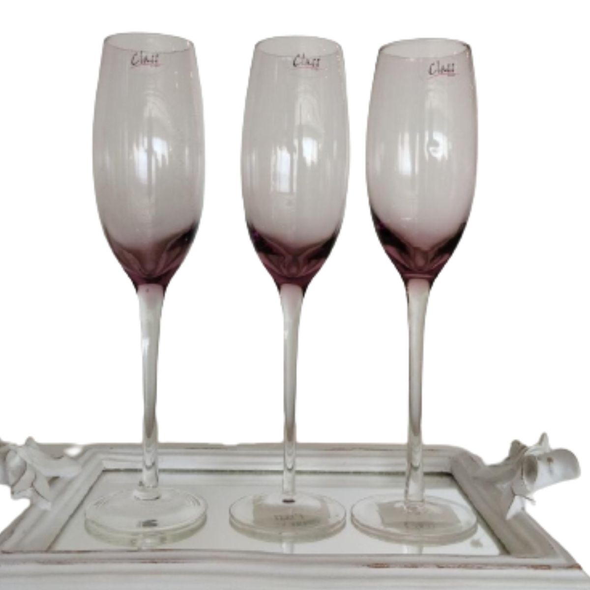 Jogo de Taças para Champanhe Vidro Lilás Rosé 200ml Class Home - Image 2