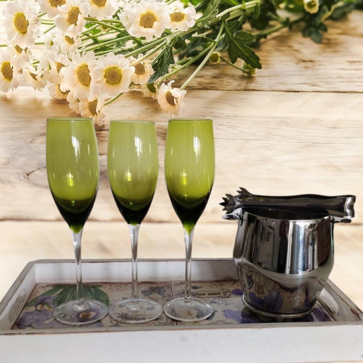 Jogo de Taças para Champanhe Vidro Verde 200ml 6un Class Home - Image 2