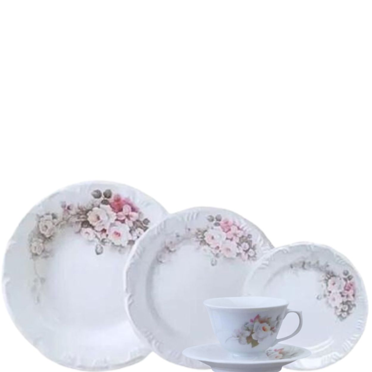 Aparelho de jantar Chá Eterna 30pç Porcelana Schmidt