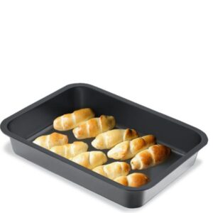 Assadeira Grande Forma Bolo Torta Antiaderente Aço Carbono n.4 41X30X6cm 5,8litros