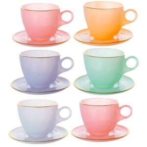 Xícaras Cristal Matte 170ml Coloridas 6un Hauscraft