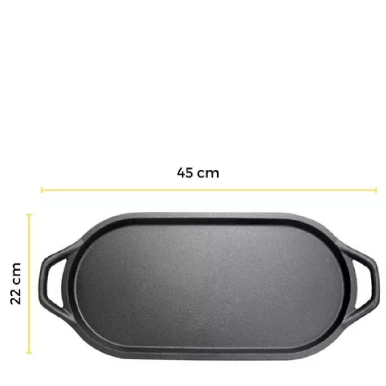 Chapa Disco Picanheira Ferro Fundido Oval 45x22cm 0,9litros MTA - Image 3