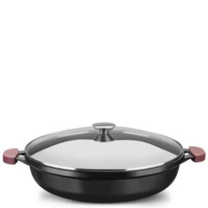 Panela De Ferro Fundido Para Forno e Fogão Indução 36cm Profissional 6,9L MTA