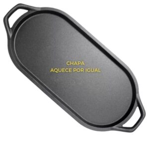 Chapa Disco Picanheira Ferro Fundido Oval 45x22cm 0,9litros MTA