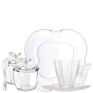 Jogo Xícara Chá e Prato Sobremesa Butterfly  14pc Wolff