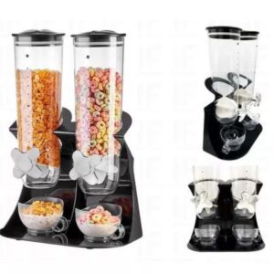 Dispenser Cereais Porta Cereais Dispensador Grãos Duplo 3litros Mimo Style