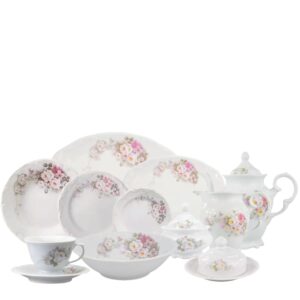 Baixela Serviço Jantar Eterna para 12pessoas 68pç Porcelana Schmidt