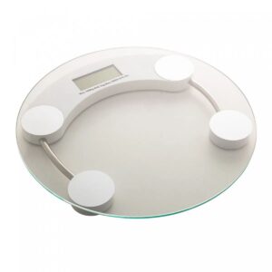 Balança Digital Redonda 180kg para Banheiro de Vidro Temperado