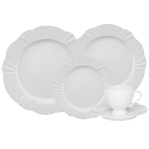 Aparelho de Jantar e Chá 30pcs Soleil White Porcelana Oxford