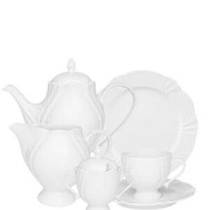 Jogo para Lanche Soleil White 21 Peças Porcelana Oxford