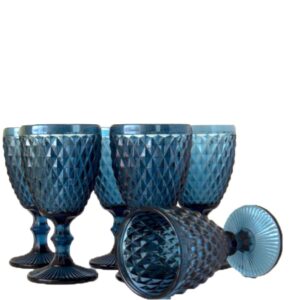 Jogo Taças Bico Abacaxi Azul 6un 260ml