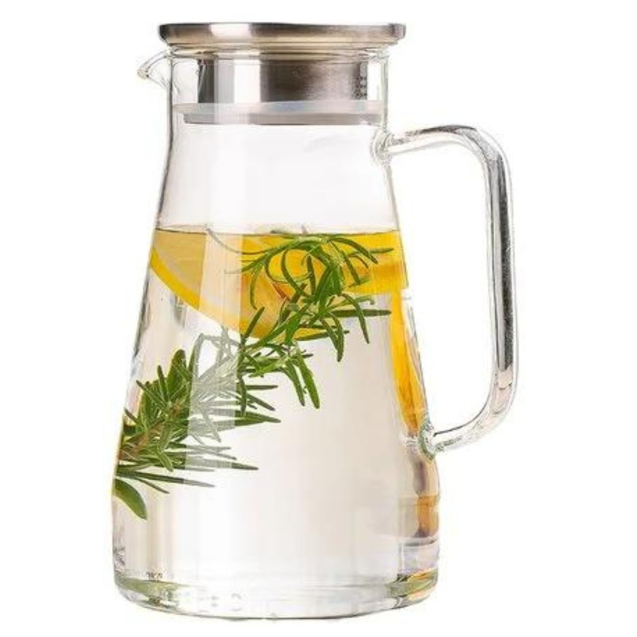 Jarra de Vidro com Tampa Inox Sucos e Agua Linha Premium 1,5l Mimo Style