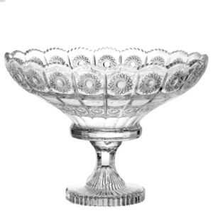 Centro de Mesa com Pé Versailles Cristal Ecologico d.32,5x23,5cm Bohemia