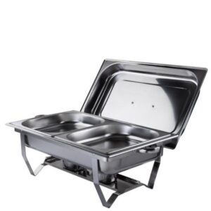 Rechaud Inox com 2 Cubas 2 Queimadores 56x 32x36cm GP Inox