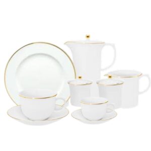 Jogo para Cha e Cafe 33pcs Flamingo Sofia Porcelana Oxford