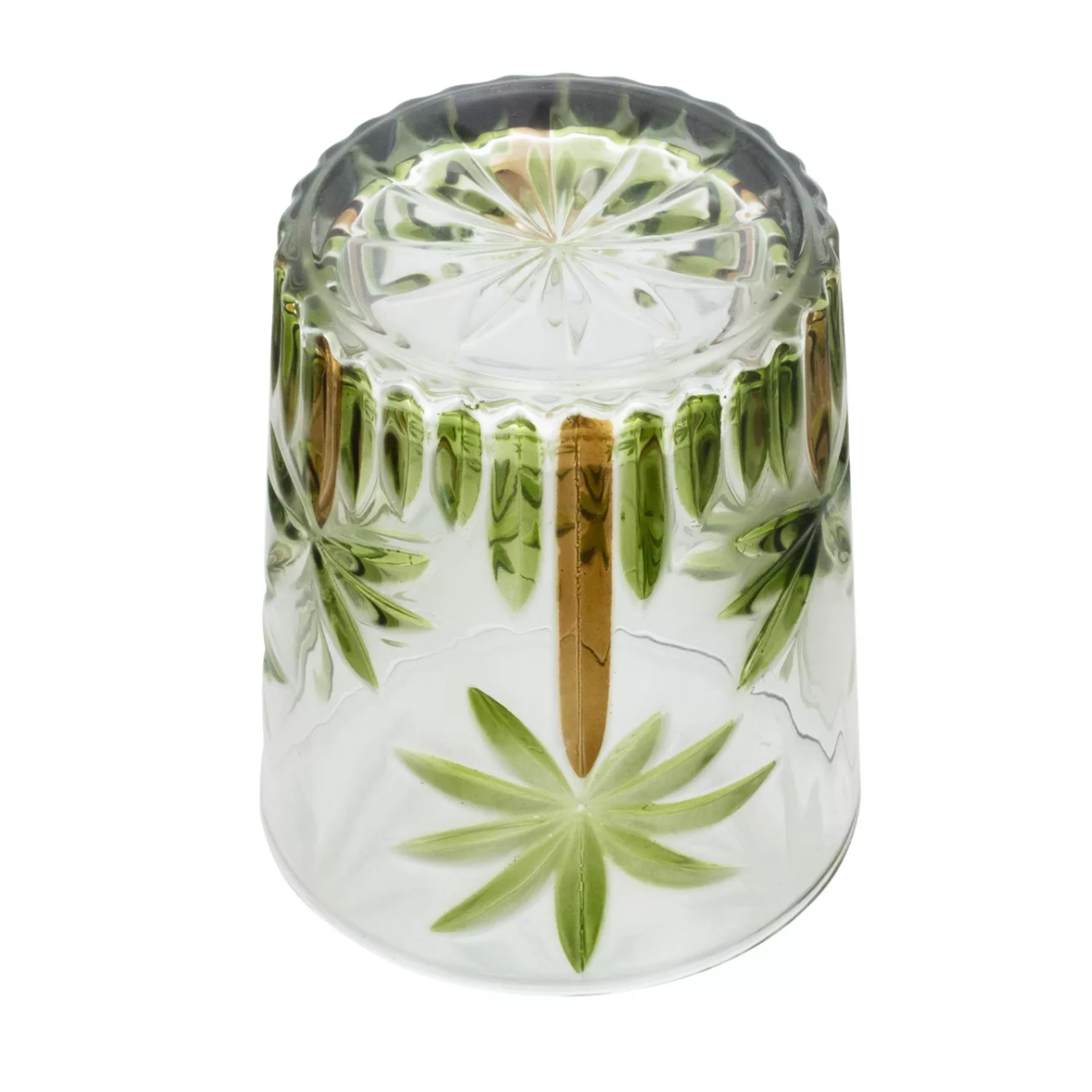 Jogo Copo Baixo Cristal Palm Tree Handpaint 340ml 6un Wolff - Image 5