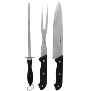 Jogo Utensílios para Churrasco 3pç Cabo Polipropileno Corneta