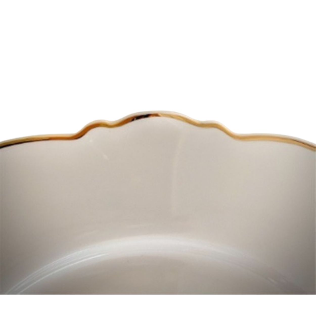 Jogo Pratos Rasos Maldivas Branco com Fio Dourado 6un Porcelana Wolff - Image 5