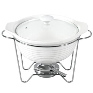 Rechaud Refratário Porcelana Redondo 2.3L com queimador Dynasty