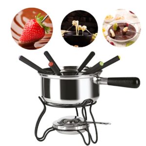 Rechaud para Fondue 10 Peças Aço Inox Base Metal Inox/preto Wolff