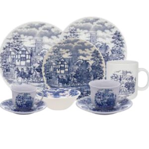 Aparelho de Jantar,Chá e Cafe Cena Inglesa 54pcs Oxford