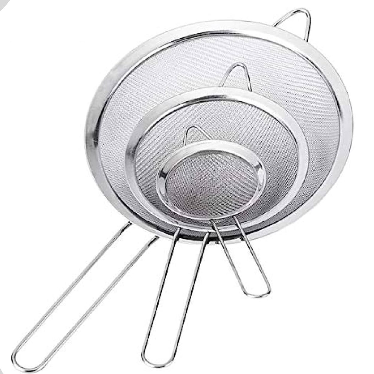 Peneiras de Aço Inox 3pç D.6,7 e 9cm Western Home - Image 2