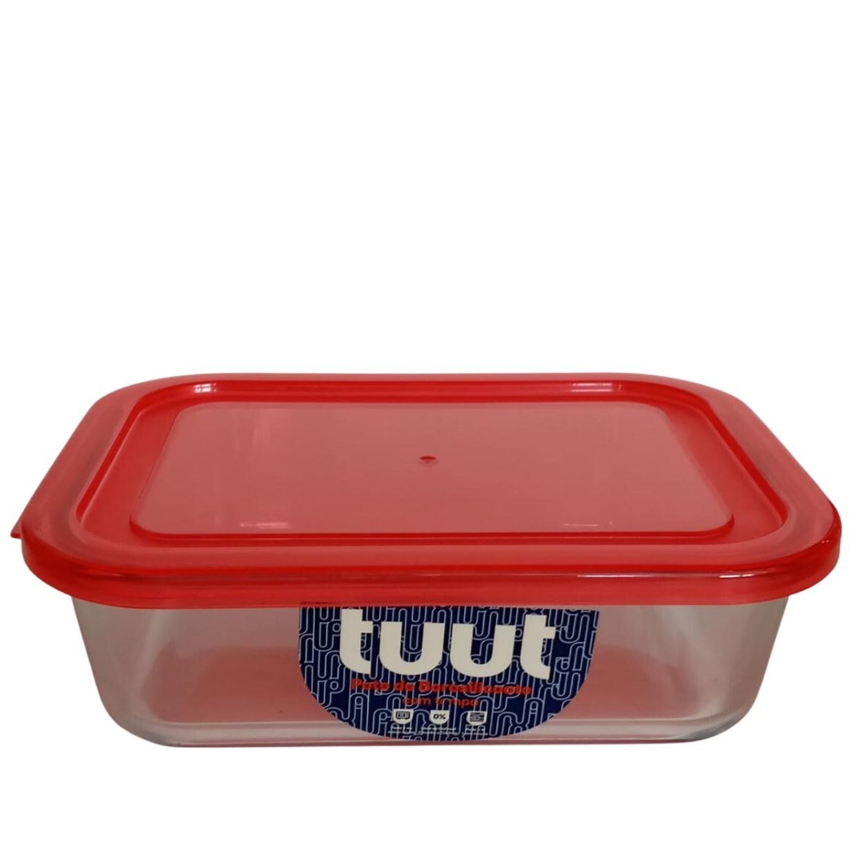 Pote Retangular Vidro Borosilicato 1000ml com Tampa 21x14,5x6cm - Image 4