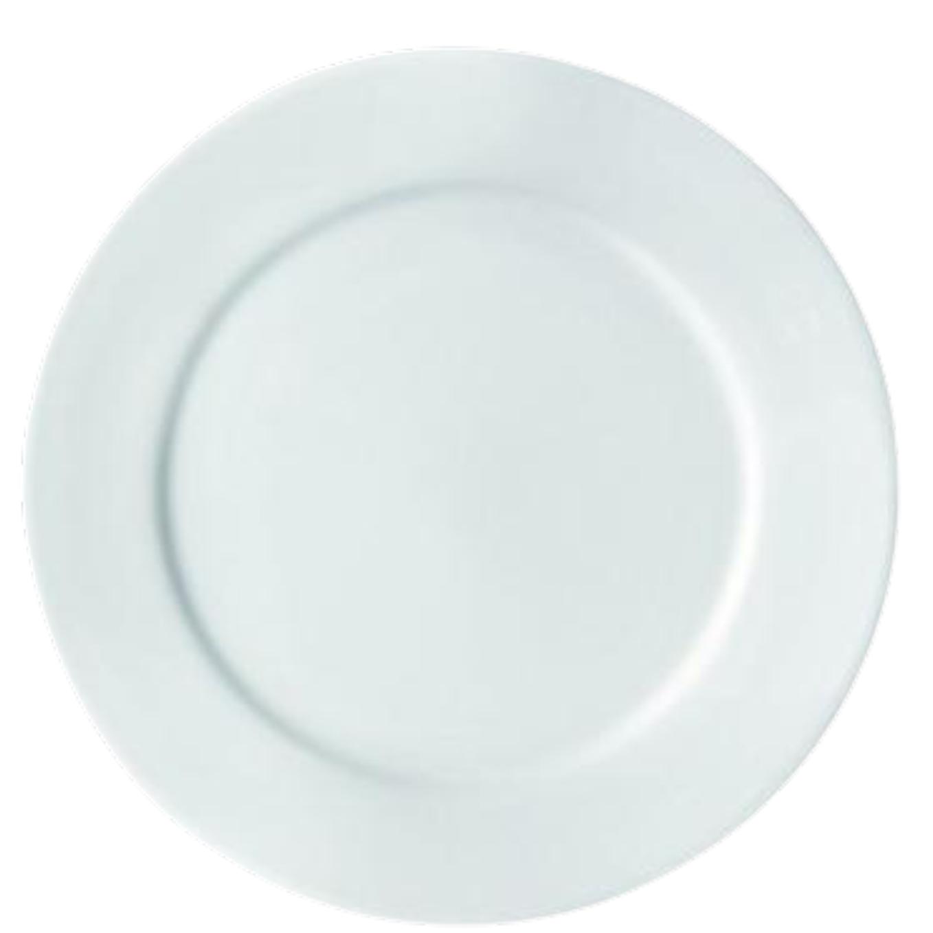 Prato Raso Bar Hotel 24.5cm com 24un Porcelana Branca Germer