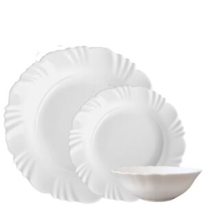 Aparelho de Jantar 18pç Vidro Opaline Bares Festas e Restaurantes