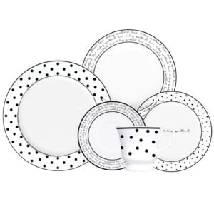 Aparelho de Jantar Chá 30pç Love Letter Porcelana Germer