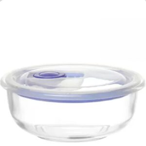 Pote Hermético de Vidro Tampa Plastico Sem Ar 1,2lts Forno Microondas