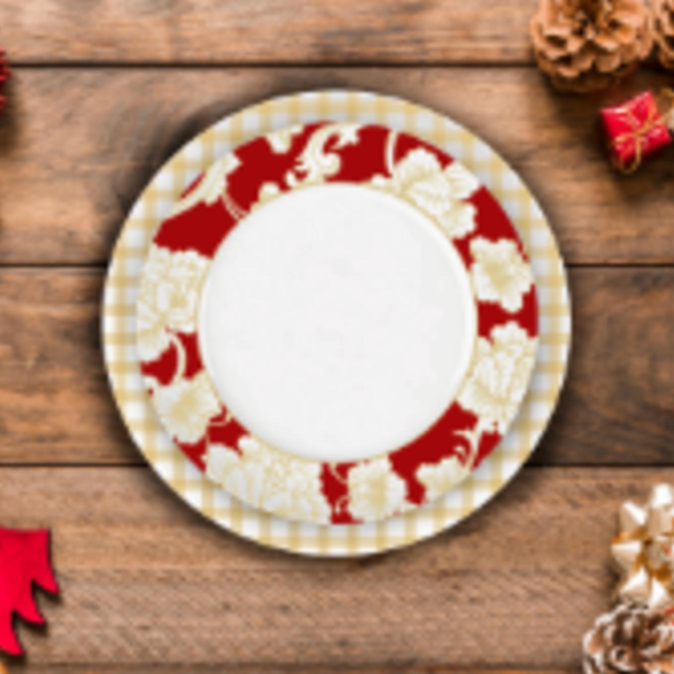 Aparelho de Jantar 24pç Versa Natal Clássico Vermelho Porcelana Germer - Image 5
