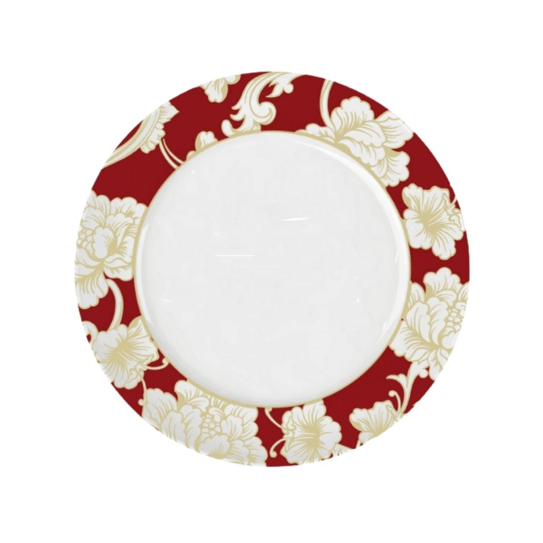 Aparelho de Jantar 24pç Versa Natal Clássico Vermelho Porcelana Germer - Image 3
