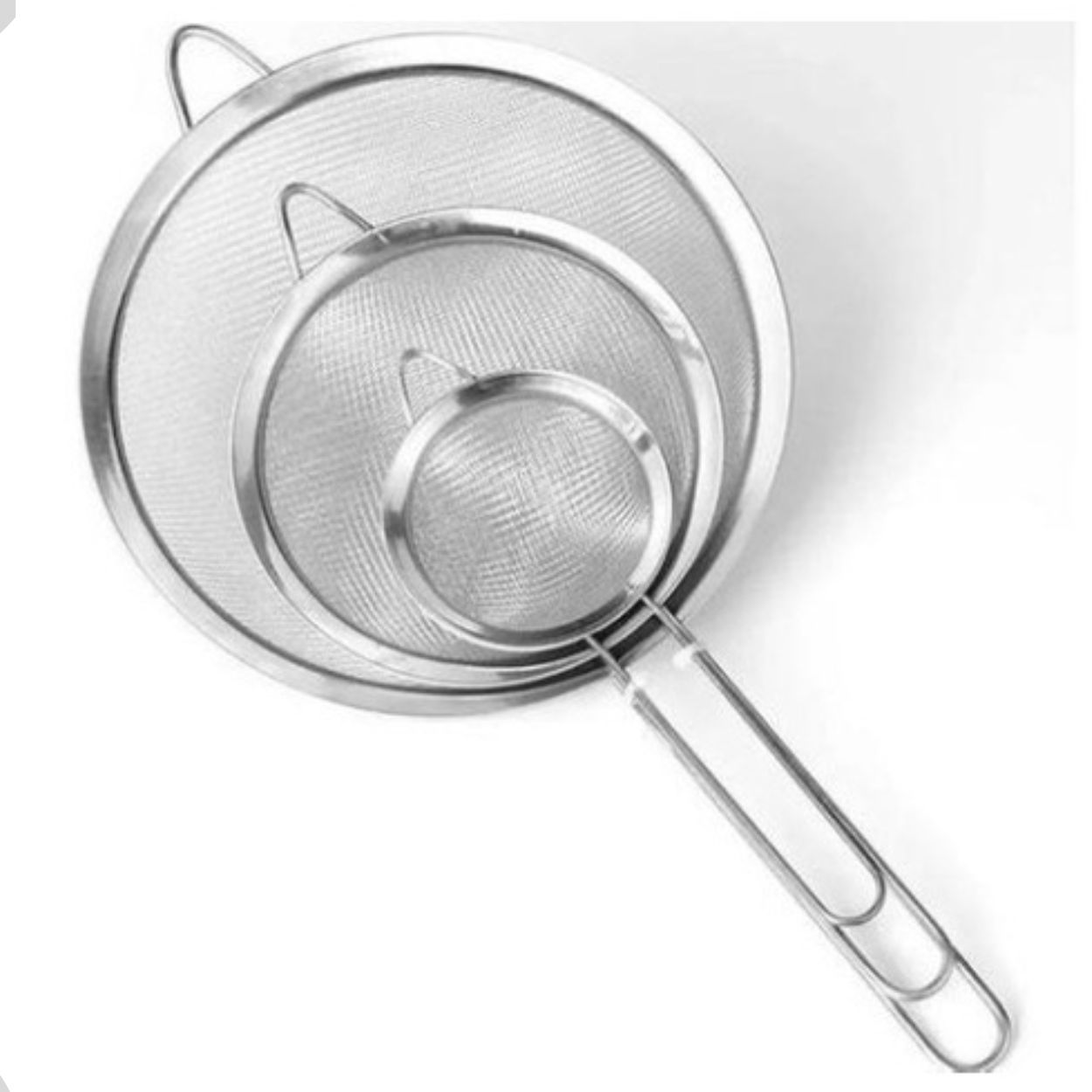 Peneiras de Aço Inox 3pç D.6,7 e 9cm Western Home