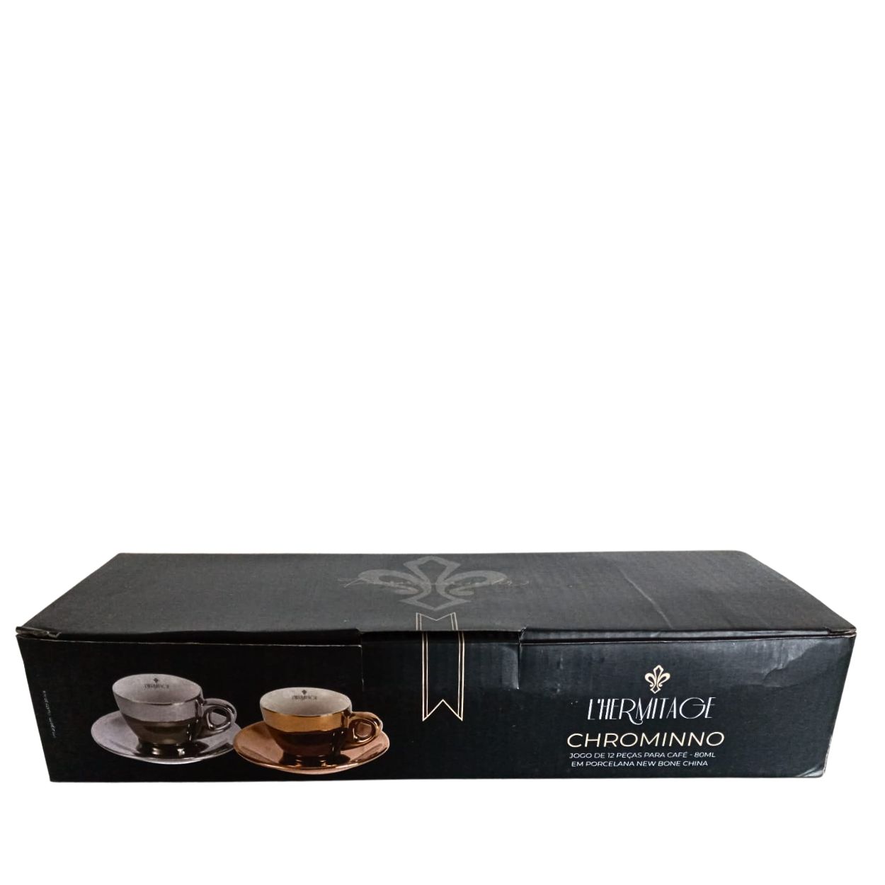 Jogo Xícaras para Café Prata Porcelana 80ml Chrominno 6un L`Hermitage - Image 5