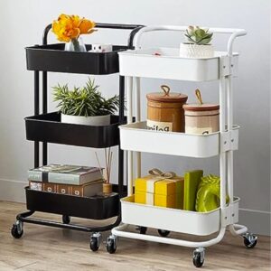 Carrinho Organizador Multiuso 3 Prateleiras com  Rodinhas